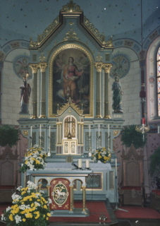 Foto vom Altar in St. Margareta in Wilburgstetten
