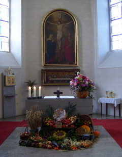 Foto vom Altar in St. Gumbert in Apfelbach