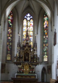Foto vom Altar der Marienkirche in Bad Mergentheim