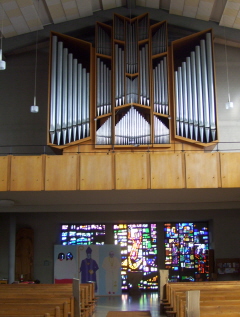 Foto der Orgel in St. Kilian in Markelsheim