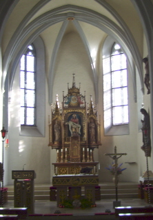 Foto vom Altar in Mariä Krönung in Stuppach