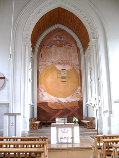 Foto vom Altarraum der evang. Stadtkirche in Bad Reichenhall