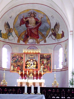 Foto vom Altar in St. Zeno in Bad Reichenhall