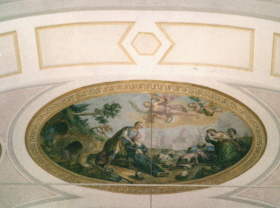 Foto vom Fresko von Baldauf in St. Tertulin in Schlehdorf