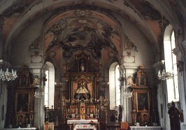 Foto vom Altar der Mühlfeldkirche in Bad Tölz