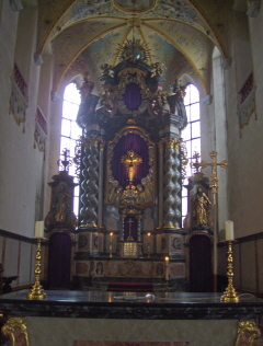 Foto vom Altar in St. Peter in Bad Waldsee