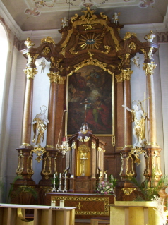 Foto vom Hochaltar in St. Jakobus in Greding