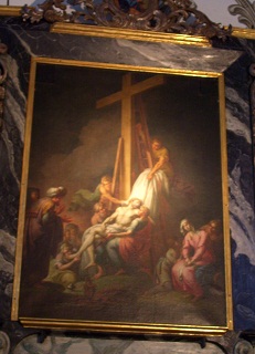 Foto vom Gemälde am Kreuzaltar in St. Martin in Biberach an der Riss