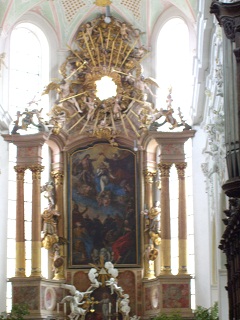 Foto vom Hochaltar in St. Georg in Ochsenhausen