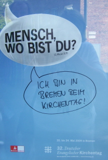 Foto vom Motto-Plakat des Kirchentages
