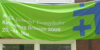 Foto vom Plakat zum Kirchentag in Bremen