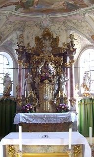 Foto vom Altar in St. Korbinian in Westerholzhausen