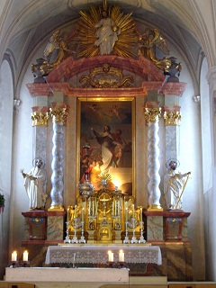 Foto vom Altar in St. Jakob in Dachau