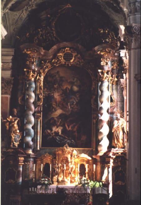 Foto vom Hochaltar in Kloster Metten