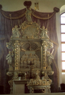 Foto vom Altar der Weinbergkirche in Dresden-Pillnitz