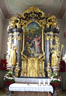 Foto vom Altar in St. Bonifatius in Böhmfeld