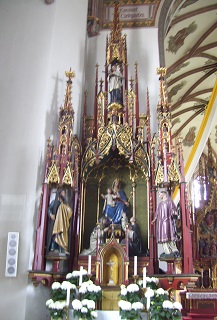 Foto vom linken Seitenaltar in Mariä Himmelfahrt in Gaimersheim