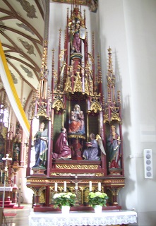 Foto vom rechten Seitenaltar in Mariä Himmelfahrt in Gaimersheim