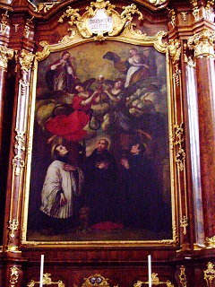 Foto vom Gemälde am Aloisiusaltar in der Schutzengelkirche in Eichstätt