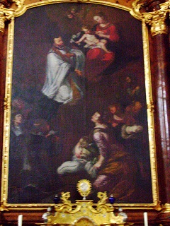 Foto vom Gemälde am Franz-Xaver-Altar in der Schutzengelkirche in Eichstätt