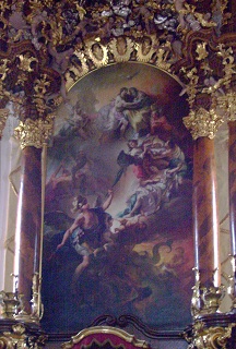 Foto vom Hochaltargemälde in der Schutzengelkirche in Eichstätt