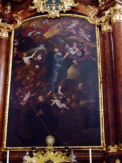 Foto vom Gemälde am Ignatiusaltar in der Schutzengelkirche in Eichstätt