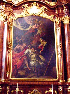 Foto vom Gemälde am Josefsaltar in der Schutzengelkirche in Eichstätt
