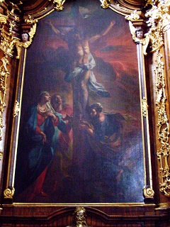 Foto vom Gemälde am Kreuzaltar in der Schutzengelkirche in Eichstätt