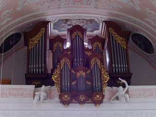 Foto der Orgel in der Schutzengelkirche in Eichstätt