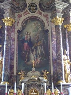 Foto vom Hochaltarbild in St. Wolfgang in Jochberg