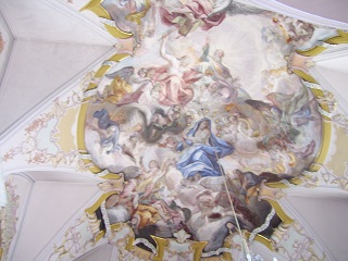 Foto vom Deckenfresko in der Liebfrauenkirche in Kitzbühel