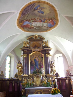 Foto vom Altar in St. Jakob in St. Jakob in Tirol