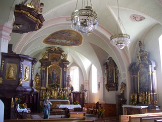 Foto vom Altarraum in St. Jakob in St. Jakob in Tirol