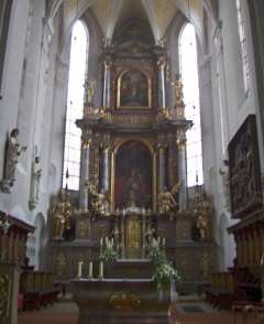 Foto vom Hochaltar der Stiftskirche St. Martin in Forchheim