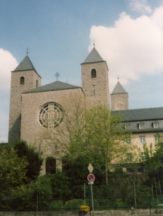 Foto der Abteikirche in Münsterschwarzach