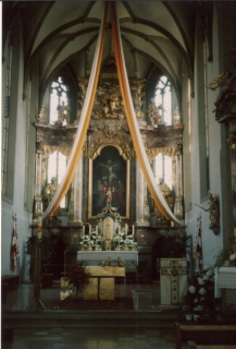 Foto vom Hochaltar in Heilig-Kreuz in Stadtschwarzach