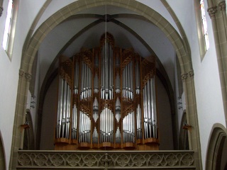 Foto der Orgel in der herz-Jesu-Kirche in Bad Kissingen
