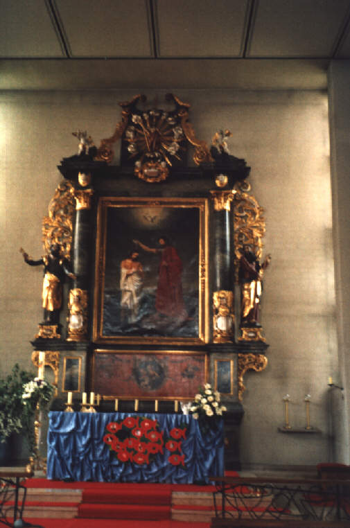 Foto vom Altar in St. Johannes der Täufer in Gerchsheim