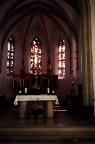 Foto vom Altar in St. Johannes der Täufer in Kronach