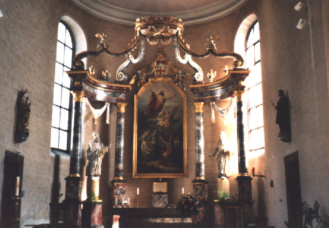 Foto vom Altar in St. Mauritius in Königshofen