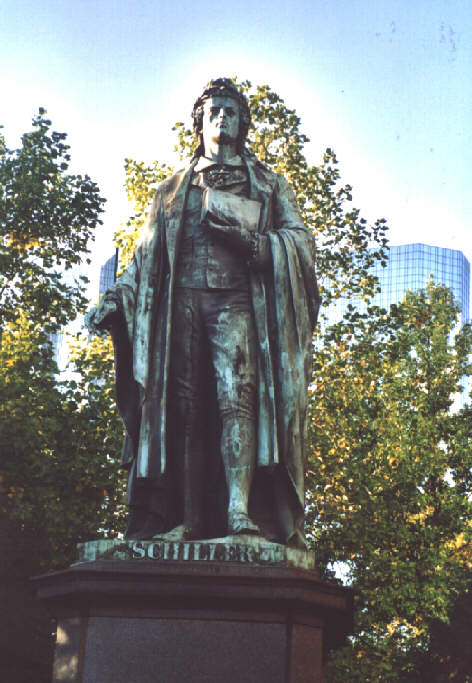 Foto vom Schillerdenkmal in Frankfurt