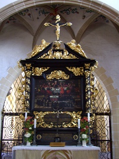 Foto vom Altar am Lettner im Dom St. Marien in Freiberg