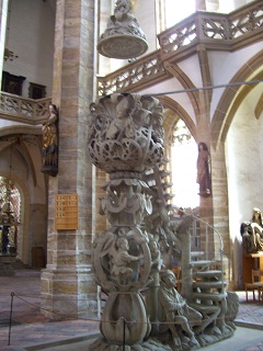Foto der Tulpenkanzel im Dom St. Marien in Freiberg