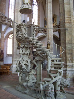 Foto der Tulpenkanzel im Dom St. Marien in Freiberg