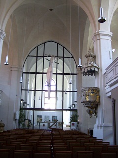 Foto vom Altarraum in St. Petri in Freiberg