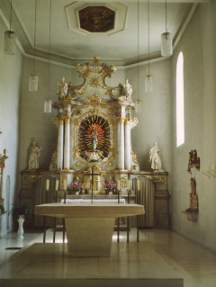 Foto vom Altarraum in Maria in der Zarten in Hinterzarten