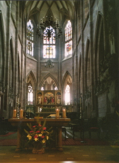 Foto vom Altarraum im Münster (Außenansicht ist wegen Renovierung zur Zeit nicht verfügbar)