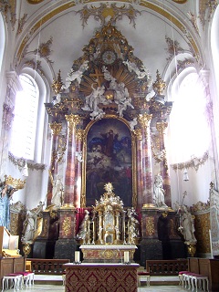 Foto vom Hochaltar in St. Peter und Paul in Freising