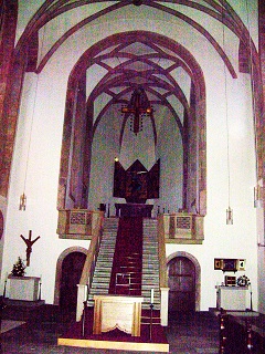 Foto vom Altarraum der Abteikirche St. Maria in Fulda