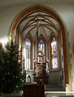 Foto vom Hochaltar der Stadtkirche in Giengen an der Brenz